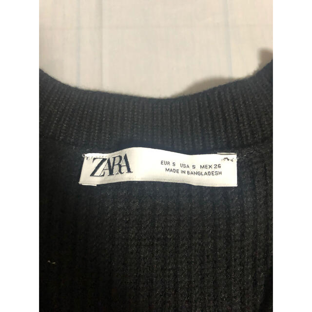 ZARA(ザラ)のZARA  黒ニットベスト レディースのトップス(その他)の商品写真