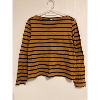 ユニクロ(UNIQLO)の最終お値下げ★ユニクロ／ボーダーボートネックTシャツ(Tシャツ(長袖/七分))