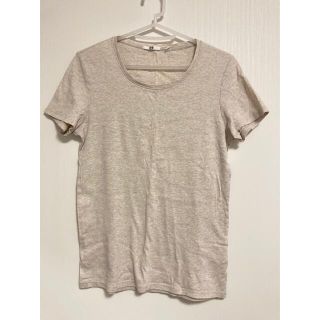 ユニクロ(UNIQLO)のユニクロ／クルーネックTシャツ／ベージュ(Tシャツ(半袖/袖なし))