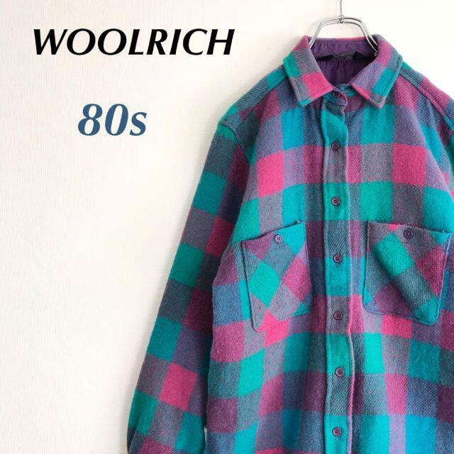 vintage 80s ウールリッチ ウールシャツ ジャケットブルゾンレディースにゃーにゃjacket