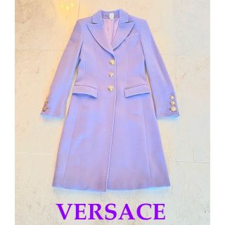 ヴェルサーチ(VERSACE)の断捨離セール　美品　VERSACE ヴェルサーチェ　カシミヤ　シルク　コート(ロングコート)