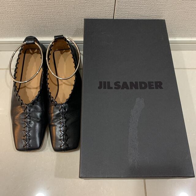 【JILSANDER】フラットシューズ 37サイズ　ブラック【ジルサンダー】