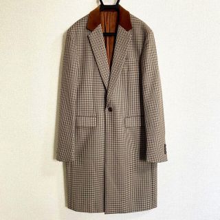 新品同16AWコレクションプラダメンズヘリンボーンチェスターコート48PRADA