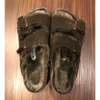 ビルケンシュトック(BIRKENSTOCK)のビルケン　ファー　サンダル　ブラウン(サンダル)