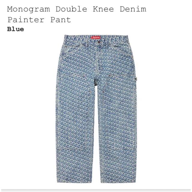 Supreme monogram double knee denim ブルー ふるさと納税 17150円引き ...