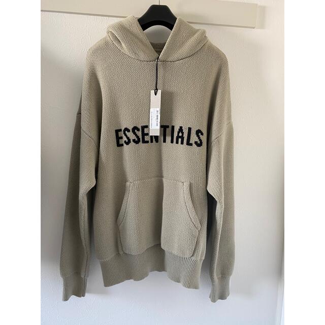 essentials knit hoodie ニットフーディ　パーカー