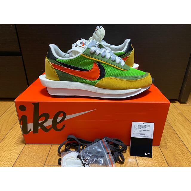 NIKE sacai LD waffle green 27.5cm - スニーカー