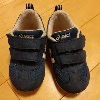 アシックス(asics)のasics　スニーカー　紺　15.5センチ(スニーカー)