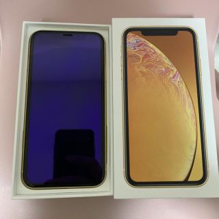 アイフォーン(iPhone)のiPhoneXR イエロー 128 GB SIMフリー(スマートフォン本体)