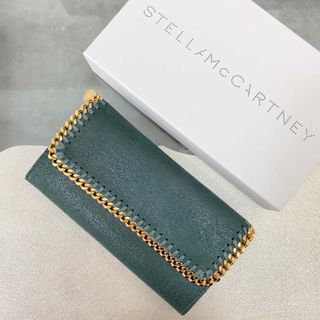 ステラマッカートニー(Stella McCartney)の【新品】STELLA McCARTNEY ファラベラ フラップ 長財布 グリーン(財布)