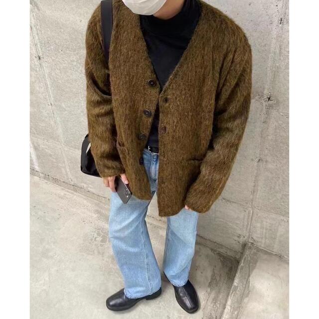 OUR LEGACYカーディガン MELANGE MOHAIR