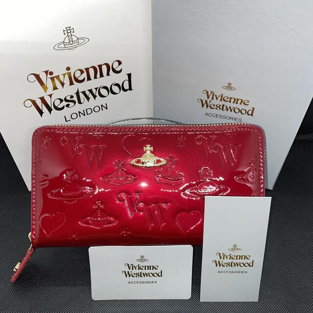 Vivienne Westwood(ヴィヴィアンウエストウッド)の【半額セール】新品　本物　ヴィヴィアンウエスウッド　レッド　エナメル 長財布 レディースのファッション小物(財布)の商品写真