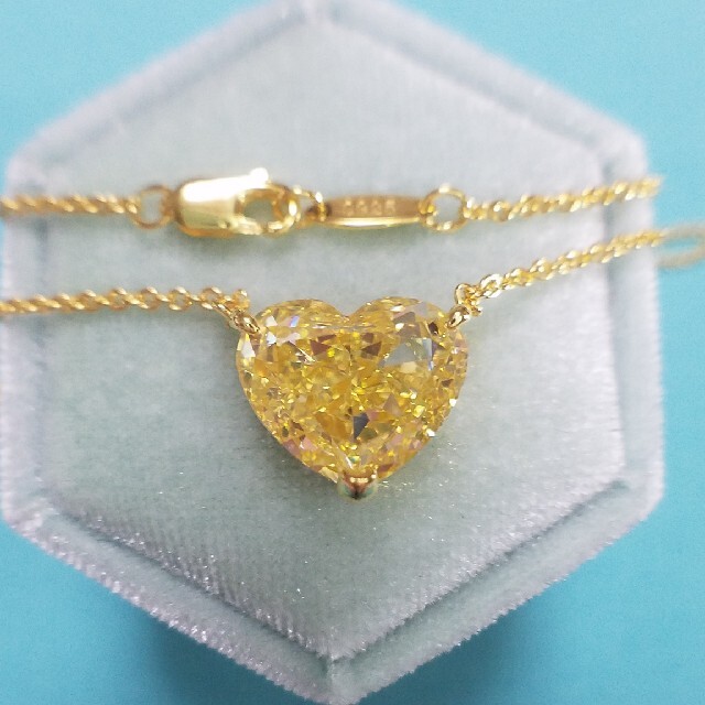 【驚きの値段】 Peony⭐︎様専用！最高級sonaイエローダイヤモンド ハートネックレス ネックレス