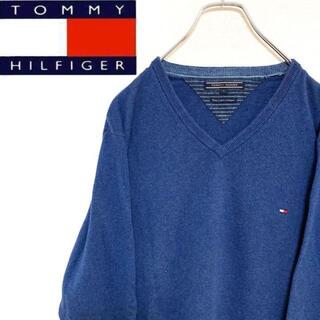 トミーヒルフィガー ニット/セーター(メンズ)（ブルー・ネイビー/青色 