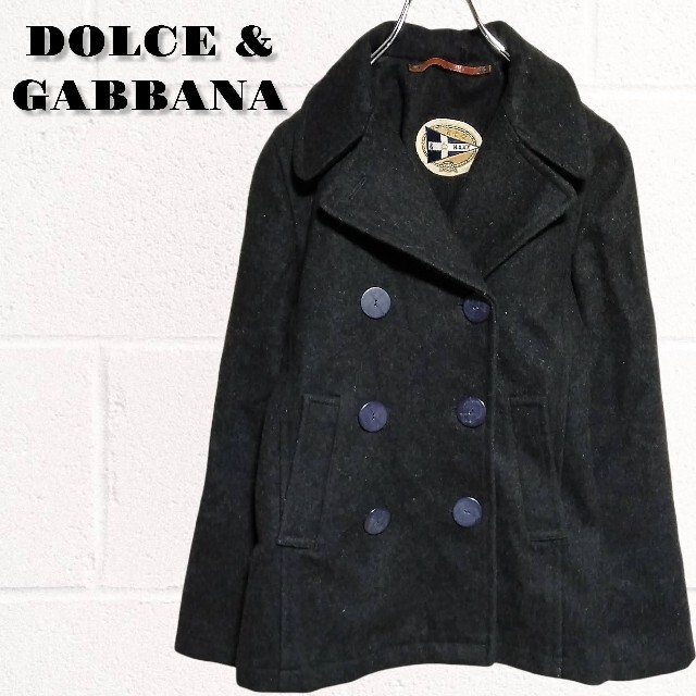 DOLCE&GABBANA - ドルチェ&ガッバーナ ピーコート ダブル グレー 40/L
