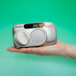 コニカミノルタ(KONICA MINOLTA)の【完動美品】Minolta Capios 75 人気！可愛いシャンパンゴールド (フィルムカメラ)