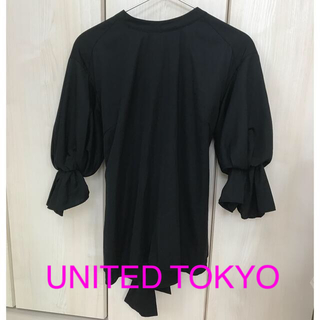 ユナイテッドアローズ(UNITED ARROWS)のUNITED TOKYO サイズ1 S-M相当 ブラック　シャツ(シャツ/ブラウス(長袖/七分))