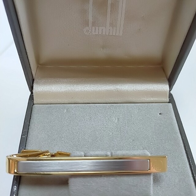 【英国王室御用達】箱説明書有 Dunhill ギョシェ彫 ネクタイピン ダンヒル