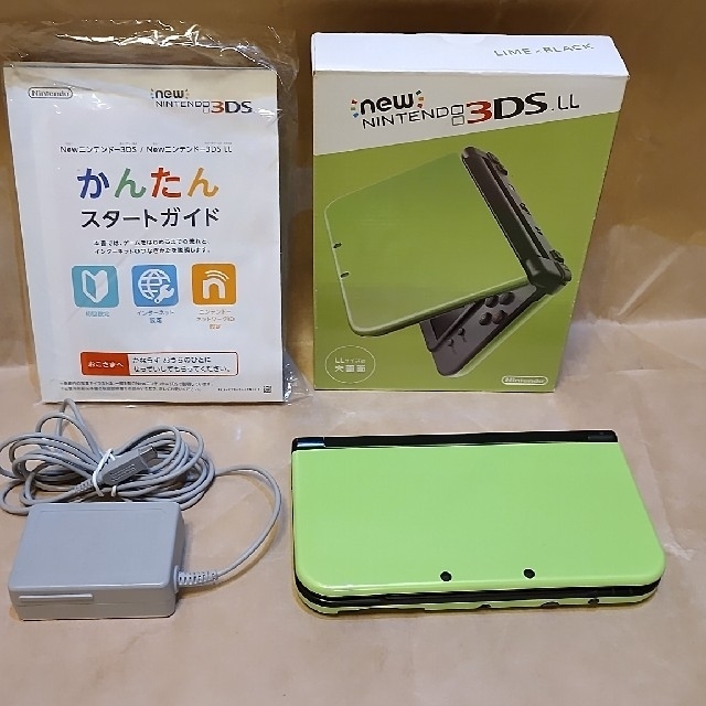 ニンテンドー3DS LL ライムブラック おまけACアダプター