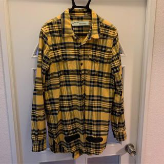 off-white DIAG SPRAY CHECK SHIRT   Lsize