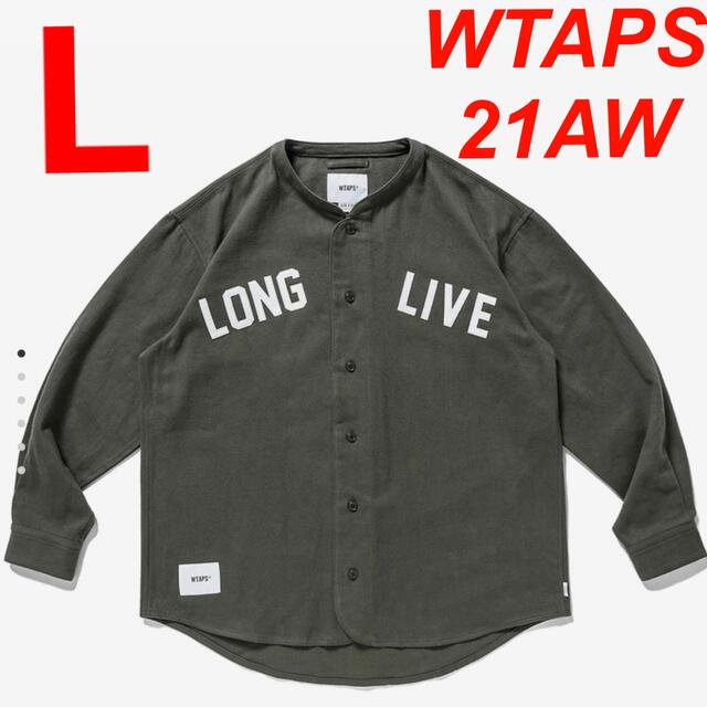 新品 L WTAPS LEAGUE LS OLIVE リーグ シャツ 21AW