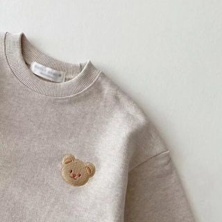 【新品未使用】韓国風クマの刺繡スウェットシャツとパンツセット(トレーナー)