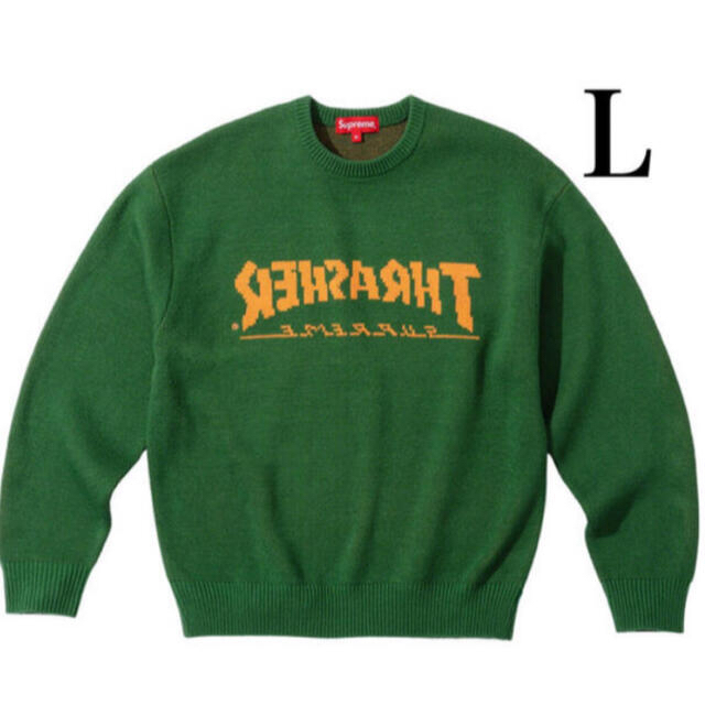 supreme thrasher sweater green LL状態