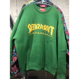 Supreme - supreme thrasher sweater green Lの通販 by イノ's shop ...