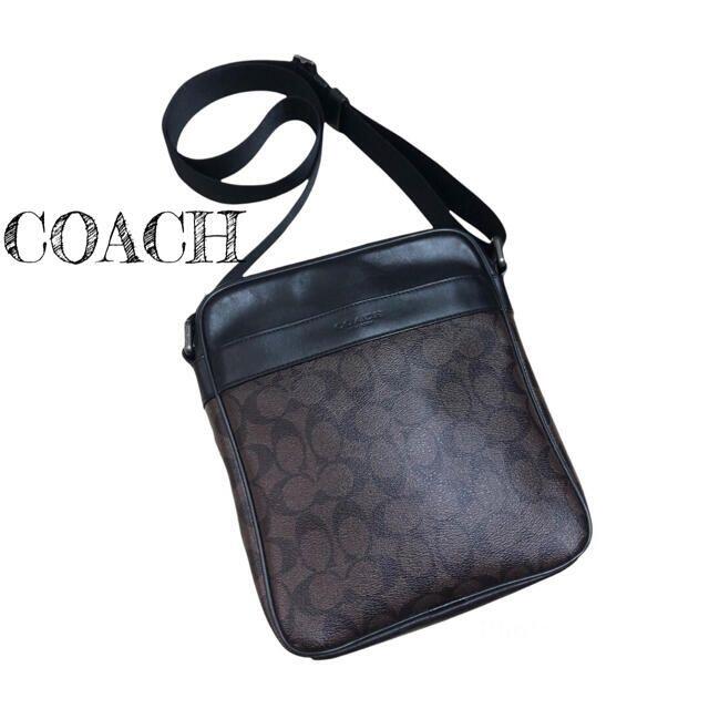 美品☆COACH コーチ シグネチャー ショルダーバッグ マホガニー