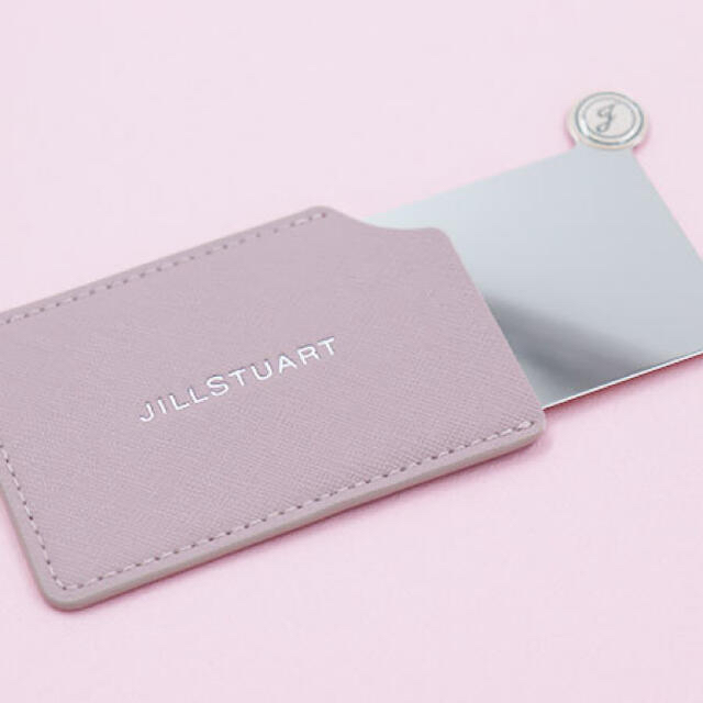 JILLSTUART(ジルスチュアート)のジルスチュアート  カードミラー＆ケース　新品未使用　ピンググレージュ　コスメ レディースのファッション小物(ミラー)の商品写真