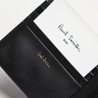 ポールスミス》箱付新品 PSスターズ レザー 2つ折り財布 ラッピング袋