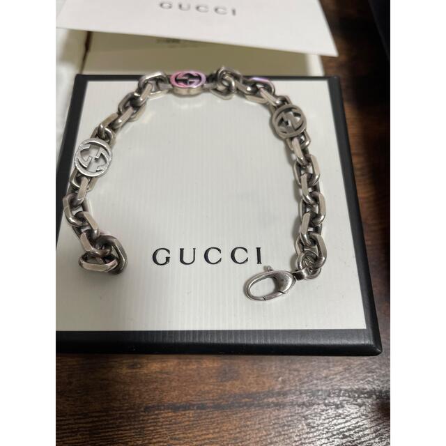 Gucci(グッチ)のGUCCI インターロッキングG ブレスレット サイズ18 メンズのアクセサリー(ブレスレット)の商品写真