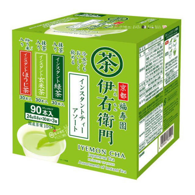 伊藤園(イトウエン)の伊右衛門 インスタントティーアソート90本入 食品/飲料/酒の飲料(茶)の商品写真