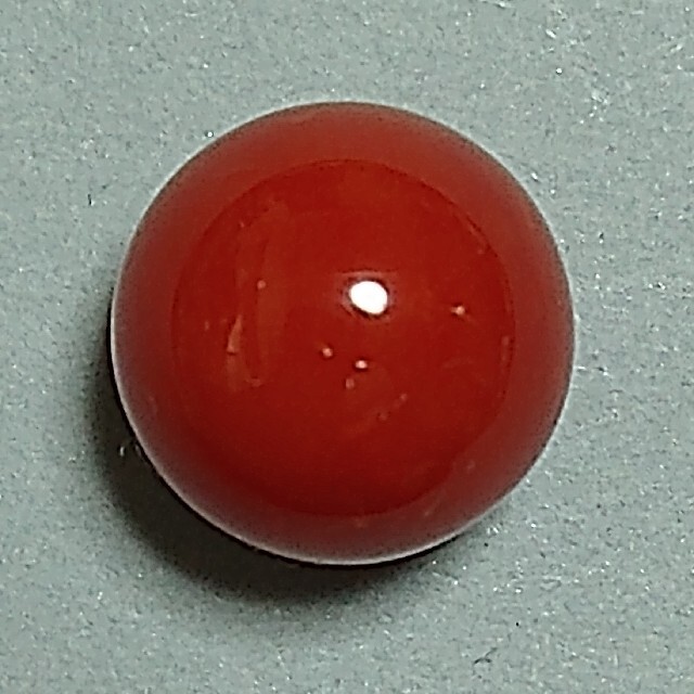 m27 濃赤 煌珊瑚 片穴 球 11.0 mm 9.30 ct 1.86 g