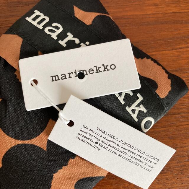 marimekko(マリメッコ)のUNIKKO ウニッコ ブラック×ブラウン エコバッグ レディースのバッグ(エコバッグ)の商品写真