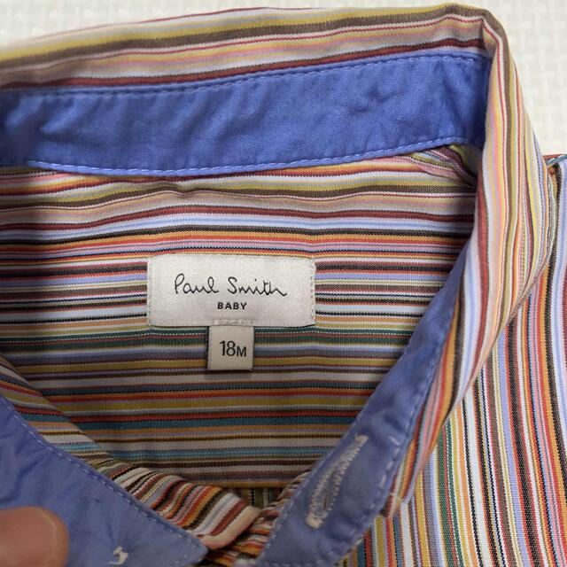 Paul Smith(ポールスミス)のPaul Smith ストライプシャツ　18M 90サイズ キッズ/ベビー/マタニティのキッズ服男の子用(90cm~)(Tシャツ/カットソー)の商品写真