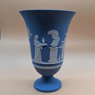 ウェッジウッド(WEDGWOOD)の★ウェッジウッド★ジャスパー★花瓶 大★高さ約１９ｃｍ★美品★フラワーベース(花瓶)