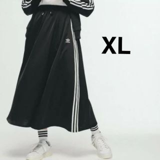 アディダス(adidas)のロング サテン スカート アディダスオリジナルス　XL(ロングスカート)