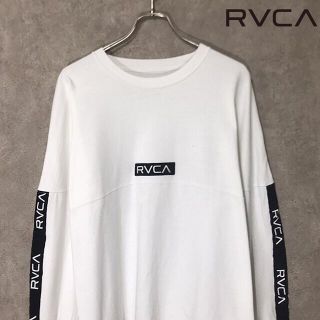 ルーカ(RVCA)の【ボックスロゴ】RVCA ルーカ ロンティー ホワイト 白 刺繍 ロゴ(Tシャツ/カットソー(七分/長袖))