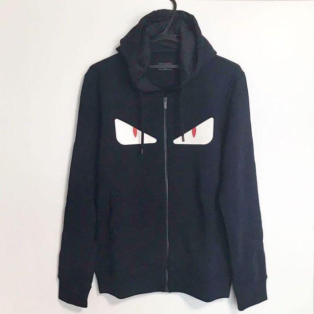 新品・希少・1点】フェンディ アウター バグズ ロゴ パーカー ネイビー