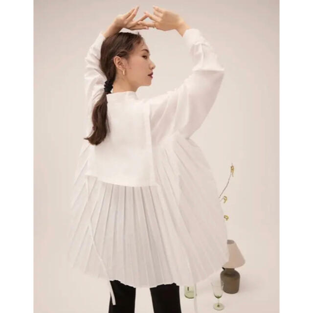 randeboo pleats cape shirt