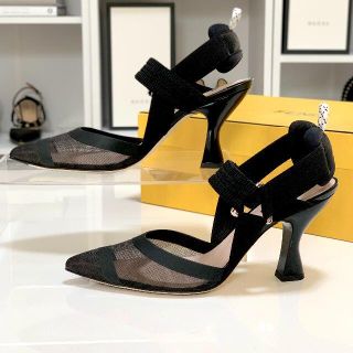 FENDI - 3445 フェンディ コリブリ メッシュ パンプス ブラックの