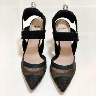 FENDI - 3445 フェンディ コリブリ メッシュ パンプス ブラックの通販