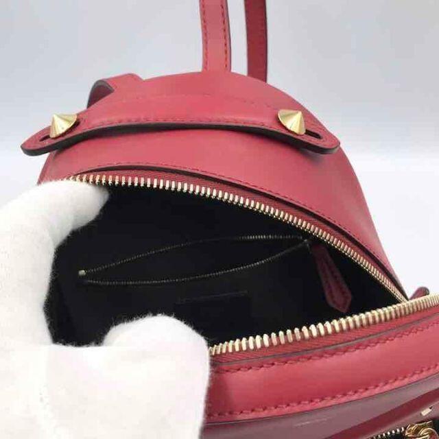 FENDI(フェンディ)の【新品・希少】フェンディ ミニリュック　ミニバッグ　バグズ　レッド　ミニサイズ レディースのバッグ(リュック/バックパック)の商品写真