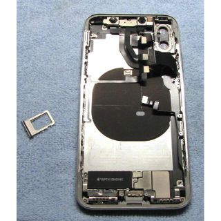 アップル(Apple)の№1　iPhoneX 純正 バックパネル 筐体 シルバー(その他)