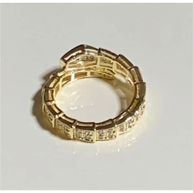 高品質キュービックジルコニア フルエタニティ スネークリング レディースのアクセサリー(リング(指輪))の商品写真