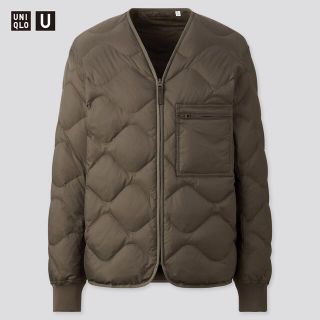 ユニクロ(UNIQLO)の〘ほぼ新品〙ユニクロ｜男女兼用｜リサイクルダウンジャケット｜L｜ダークグリーン(ダウンジャケット)