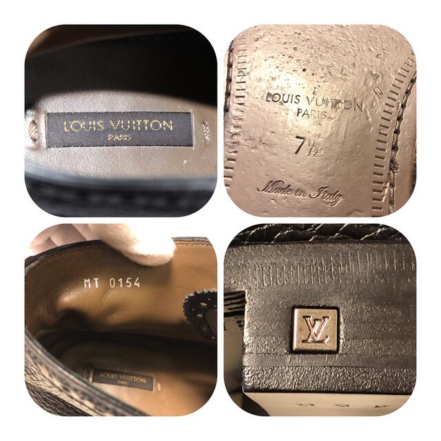 【全国送料無料】LOUIS VUITTON レザーブーツ ♯7 1/2