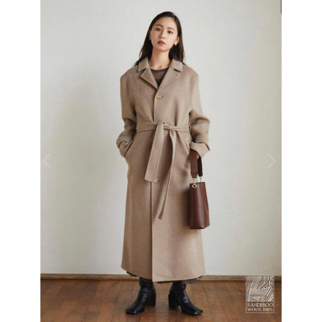 RANDEBOO Over shoulder wool coat  レディースのジャケット/アウター(ロングコート)の商品写真