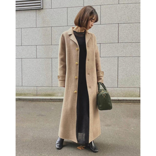 RANDEBOO Over shoulder wool coat  レディースのジャケット/アウター(ロングコート)の商品写真